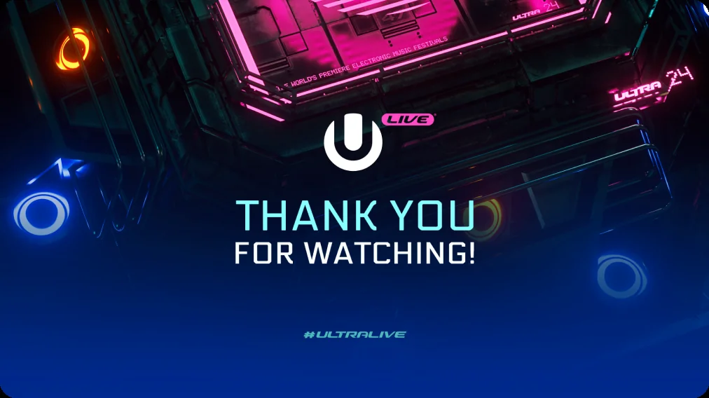 Ultra Live Thank You for Watching end card